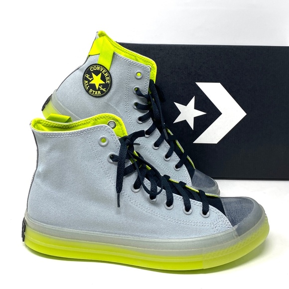 Converse Chuck Taylor CX High Top Gray Lime Men’s Canvas Size Sneakers 171996C - Picture 2 of 9